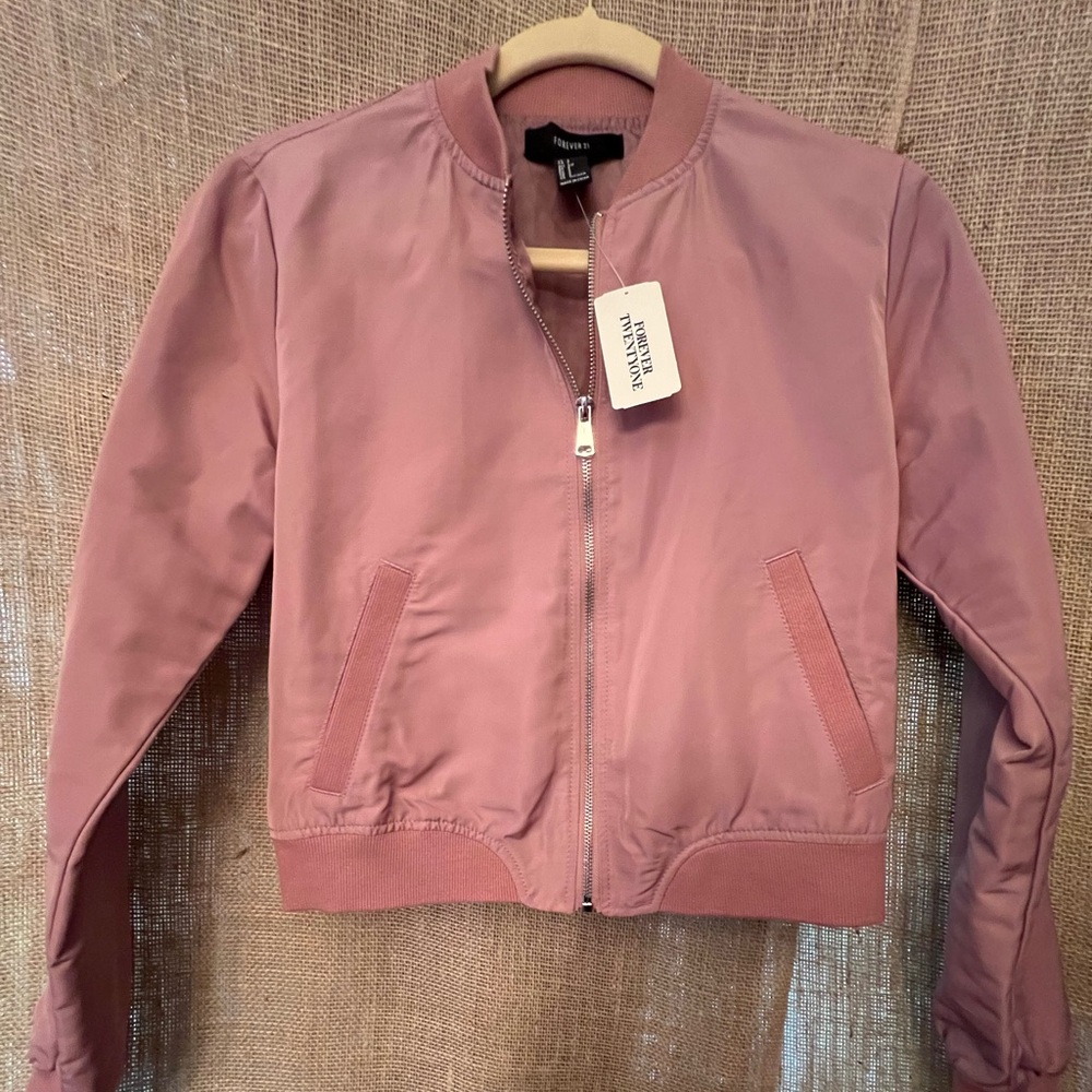 Forever 21 Mauve Bomber Jacket
